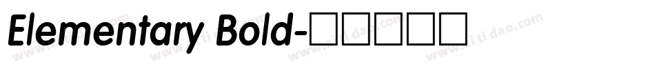 Elementary Bold字体转换